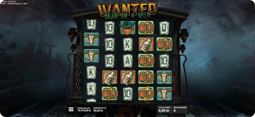 Wanted Dead or a Wild Slot The Great Train Robbery – sticky wilds under hela bonusrunden